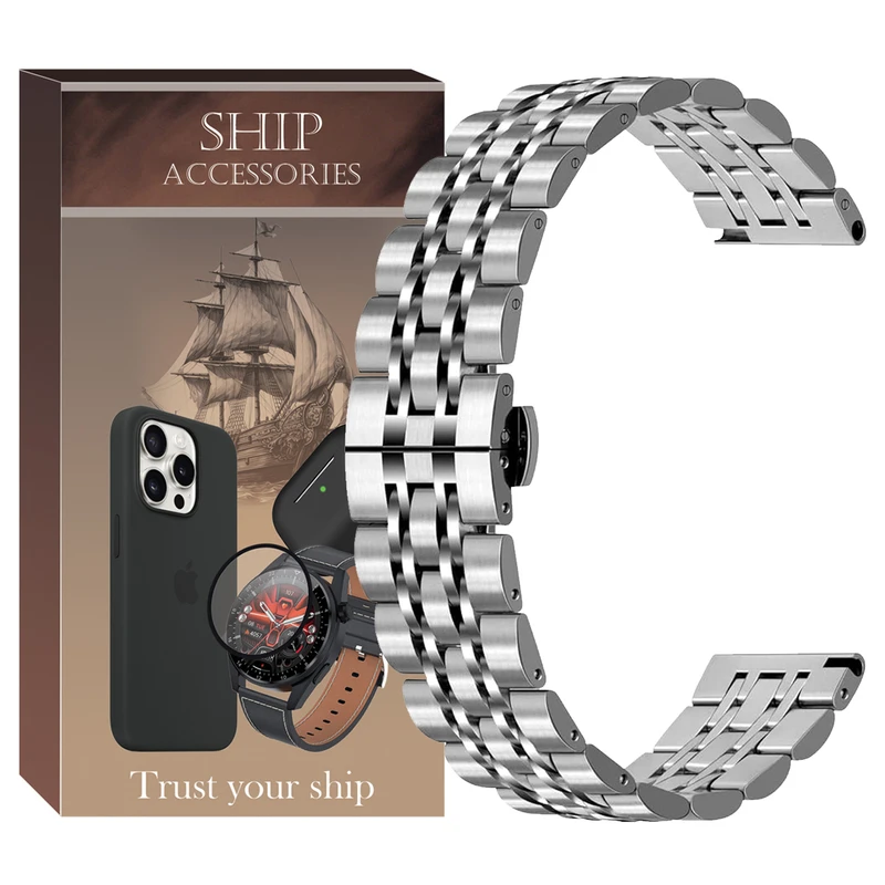 بند شیپ مدل 7Row-SH مناسب برای ساعت هوشمند سامسونگ Galaxy Watch 6 40mm / watch 6 44mm / Watch 6 Classic 43mm / Watch 6 Classic 47mm