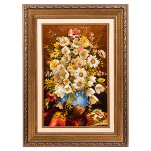 تابلو فرش دستباف سی پرشیا مدل گل با گلدان سفالی کد 902763