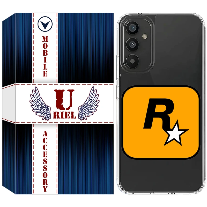 کاور یوریل قاب مدل Clear کد 54 طرح راک استار مناسب برای گوشی موبایل سامسونگ Galaxy A15