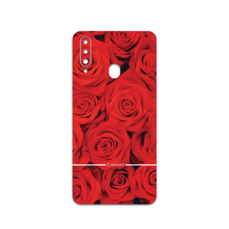 برچسب پوششی ماهوت مدل Red-Flower مناسب برای گوشی موبایل سامسونگ Galaxy A20s