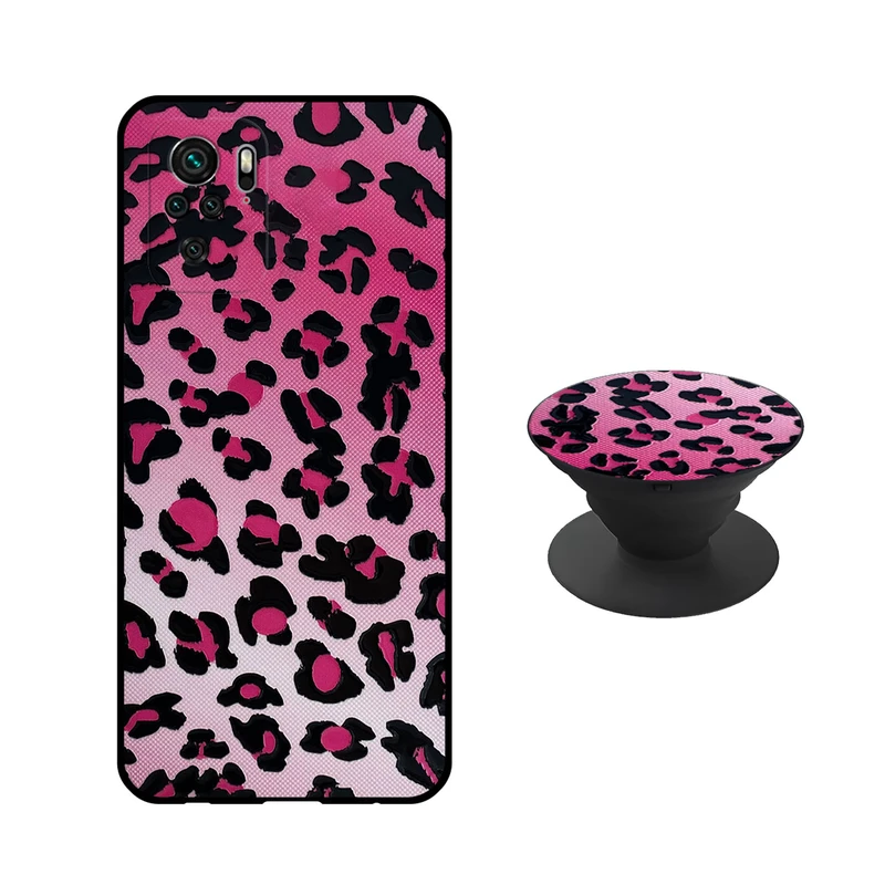 کاور دکین مدل Rikki طرح Leopard - P مناسب برای گوشی موبایل شیائومی Redmi Note 10 4G/ Note 10s به همراه پایه نگهدارنده