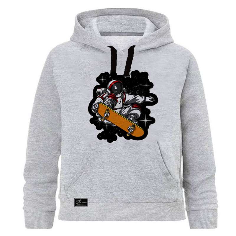  هودی پسرانه طرح فضایی کد J45 رنگ طوسی