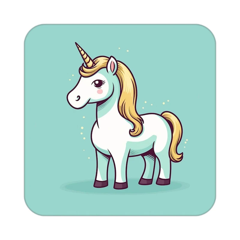 زیر لیوانی کاکتی طرح اسب تک شاخ و یونیکورن مدل mp29799