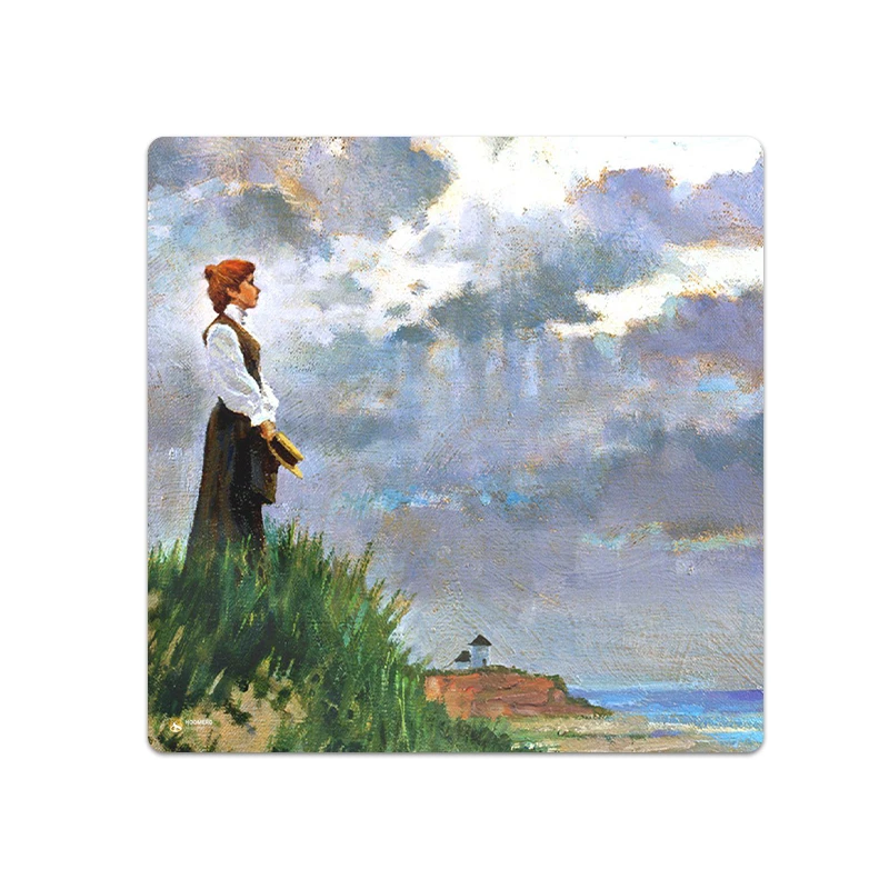 ماوس پد هومرو مدل NX015 طرح آنشرلی با موهای قرمز سایز 40x40 سانتی متر