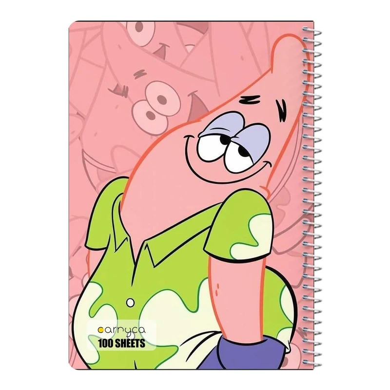 دفتر مشق 100 برگ سیمی کارنیکا طرح باب اسفنجی spong bob کد 14299