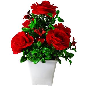 نقد و بررسی گلدان به همراه گل مصنوعی مدل رز کد 98 توسط خریداران