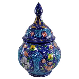 قندان میناکاری طرح گل پنج پری مدلu1617