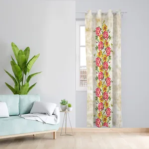 پرده طرح گل مدل مخمل پانچی کد 1924 z سایز 140x200 سانتی متر