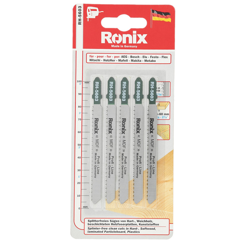 تیغ اره عمودبر رونیکس مدل RH-5603 بسته 5 عددی تیغ اره عمودبر رونیکس مدل RH-5603 بسته 5 عددی