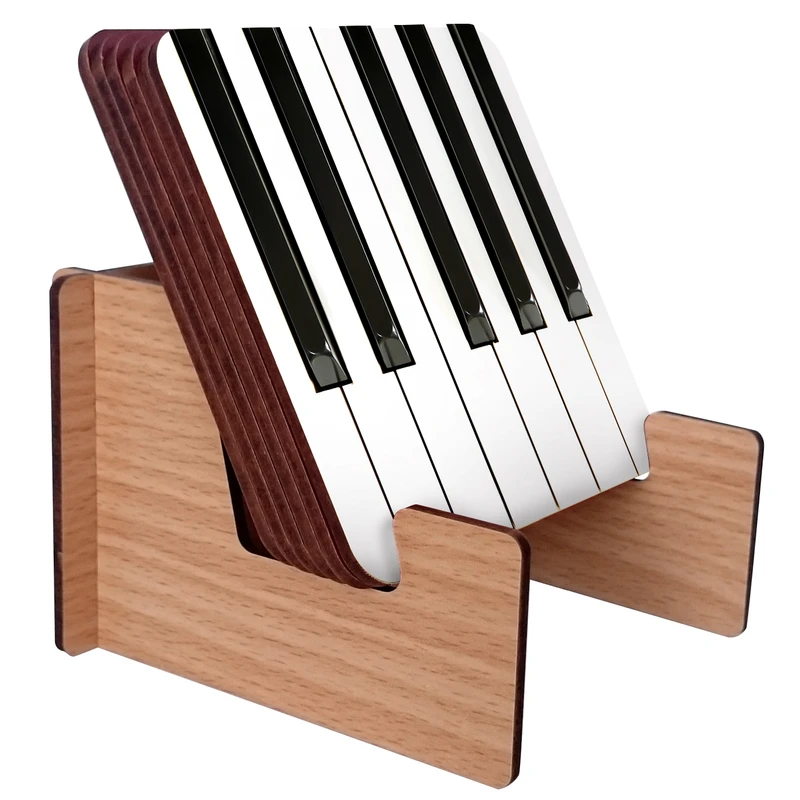 زیرلیوانی ژیوار طرح piano بسته 6 عددی