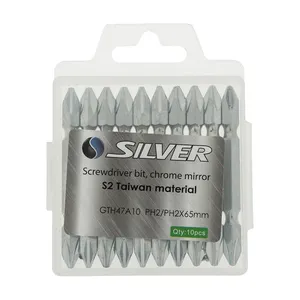 Silver GTH47A10PH2 Two Sided Screwdrive Bit Set 10 PCS