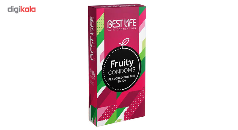کاندوم بست لایف مدل Fruity بسته 12 عددی