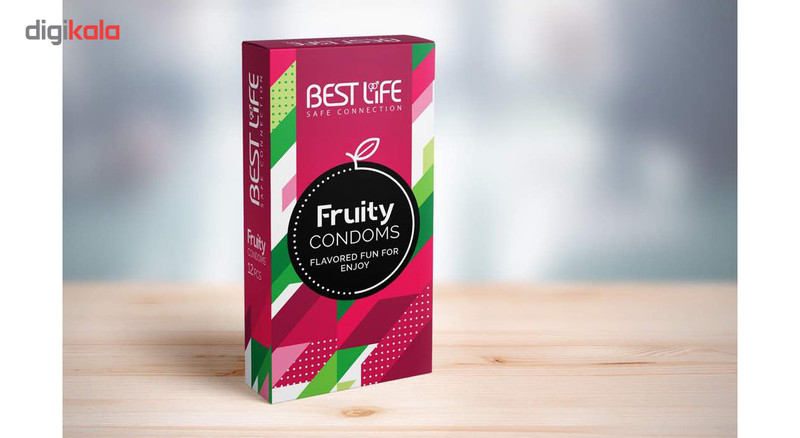 کاندوم بست لایف مدل Fruity بسته 12 عددی