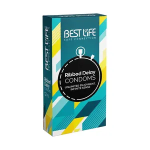 کاندوم بست لایف مدل Ribbed Dealy بسته 12 عددی 