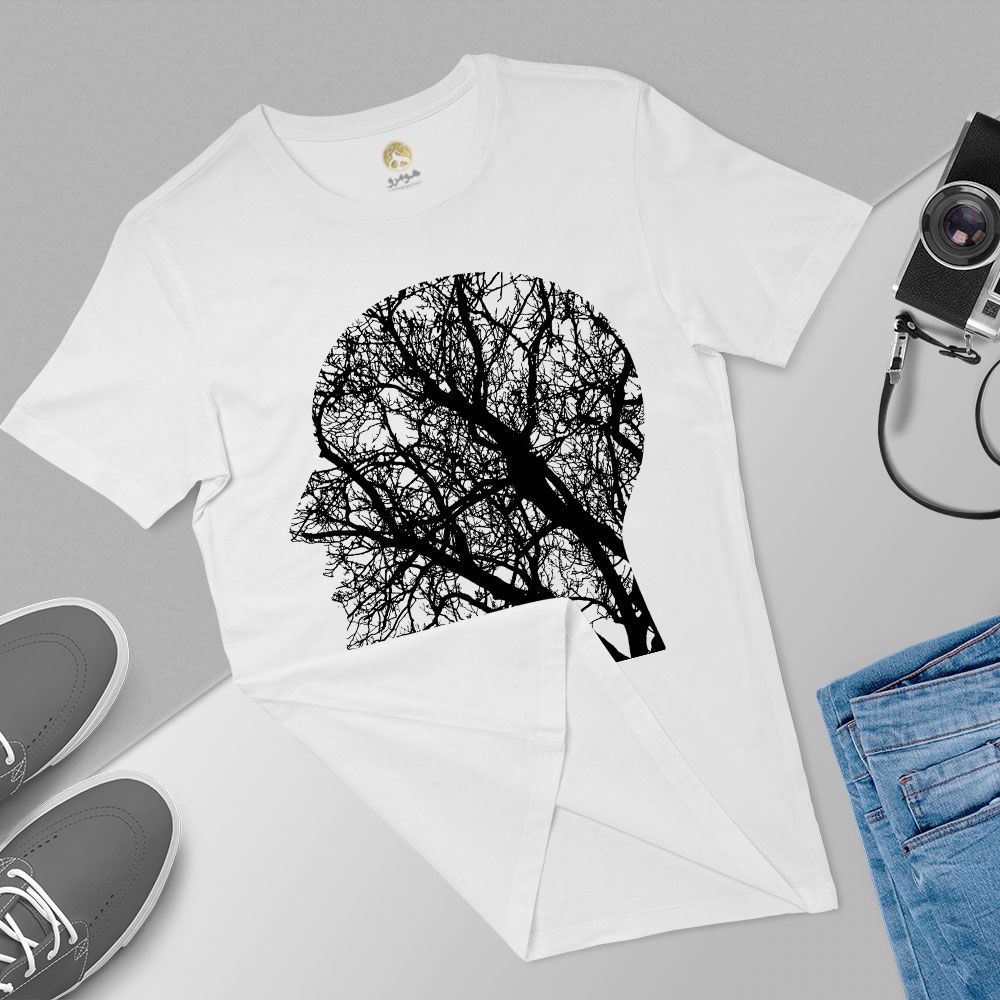 تی شرت آستین کوتاه مردانه هومرو مدل TW519 طرح افکار انسان - - 5