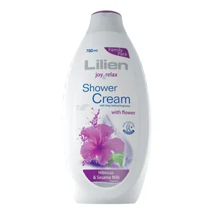 کرم شستشوی بدن لیلین مدل Hibiscus-Sesame Milk حجم 750 میلی لیتر