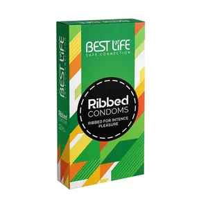 کاندوم بست لایف مدل Ribbed بسته 12 عددی