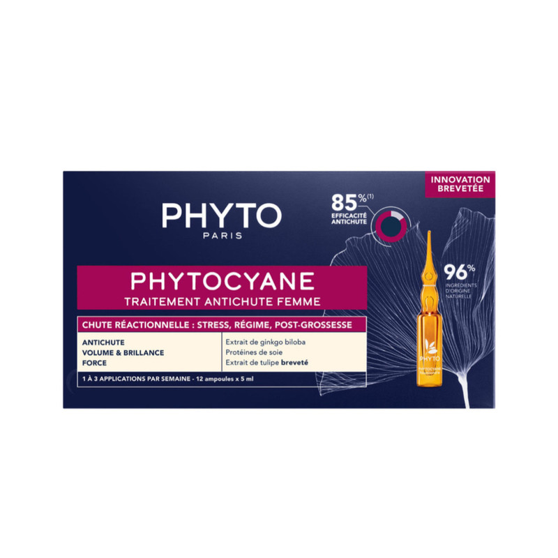 محلول ضدریزش مو فیتو مدل phytocyane_women حجم 7.5 میلی لیتر بسته 12 عددی محلول ضدریزش مو فیتو مدل phytocyane_women حجم 7.5 میلی لیتر بسته 12 عددی