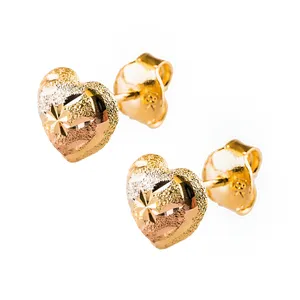 گوشواره طلا 18عیار مدل میخی قلب