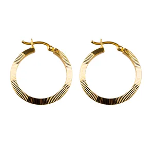 گوشواره طلا 18 عیار گالری طلا باران مدل حلقه ای 17