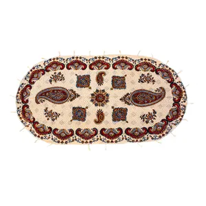 روميزي قلمكارممتاز  اثرعطريان طرح ترنج مدل G235سایز 50*100 سانتی متر