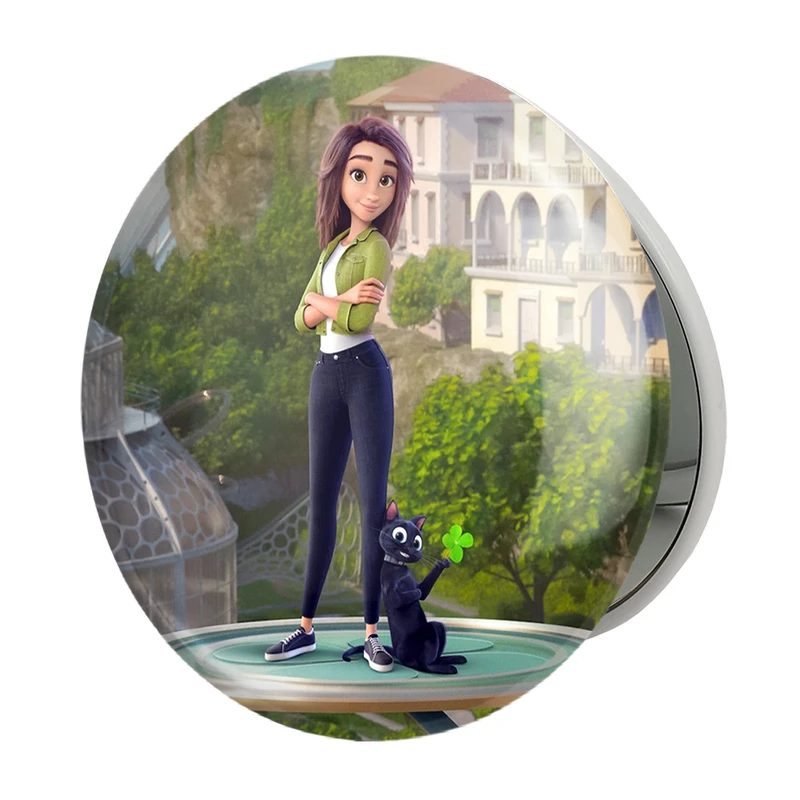 آینه جیبی خندالو طرح انیمیشن شانس لاک Luck مدل تاشو کد 26035 