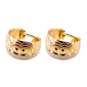 گوشواره طلا 18عیار گالری طلاباران مدل حلقه ای 008