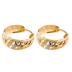 گوشواره طلا 18عیار گالری طلاباران مدل حلقه ای 011