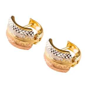 گوشواره طلا 18عیار گالری طلاباران مدل چسبی 006