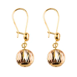 گوشواره طلا 18عیار گالری طلاباران مدل آویز 001