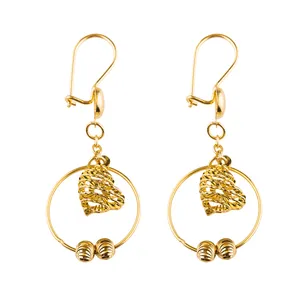 گوشواره طلا 18عیار گالری طلاباران مدل آویز 004