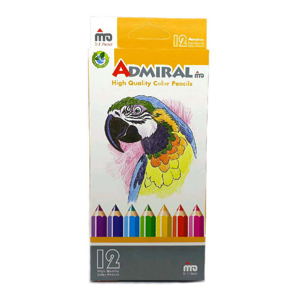 مداد رنگی 12 رنگ آدمیرال مدل MDF