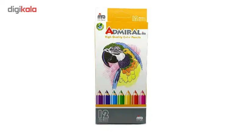 مداد رنگی 12 رنگ آدمیرال مدل MDF
