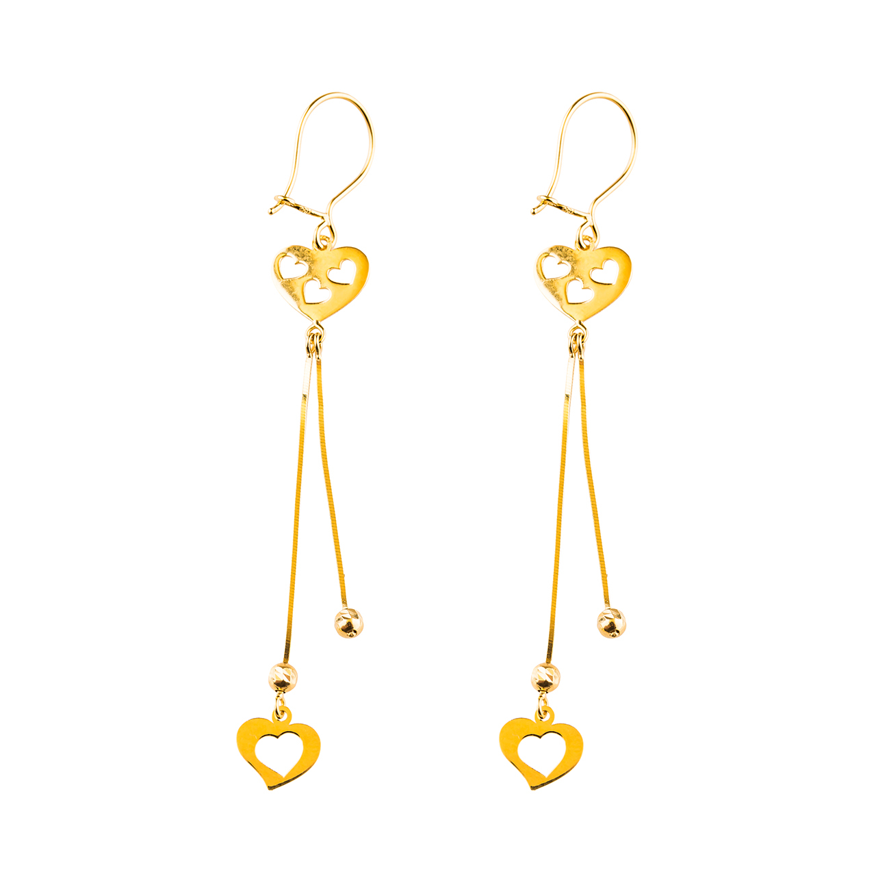 گوشواره طلا 18عیار گالری طلاباران مدل 0100
