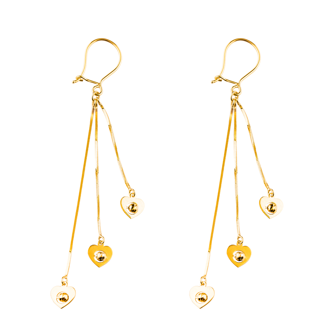 گوشواره طلا 18عیار گالری طلاباران مدل 0105