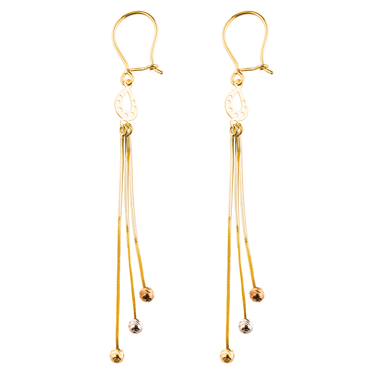 گوشواره طلا 18عیار گالری طلاباران مدل 0108