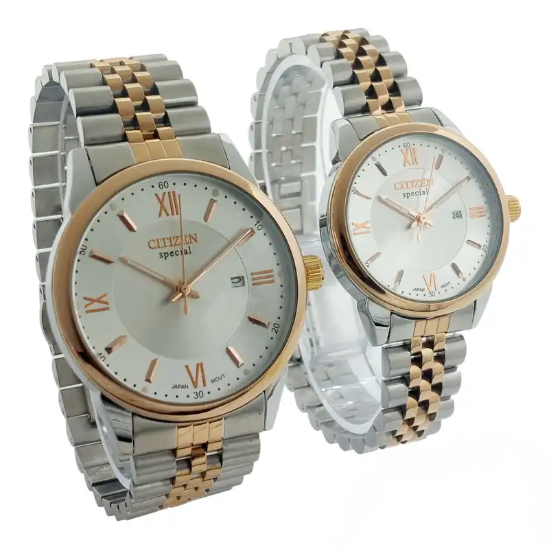 ست ساعت مچی عقربه ای زنانه و مردانه مدل کلاسیک