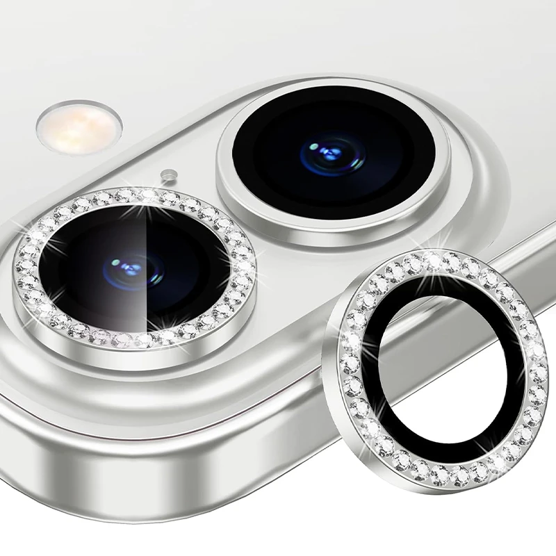 محافظ لنز دوربین فلزی مسیر مدل Diamond Ring Meta مناسب برای گوشی موبایل اپل iPhone 17