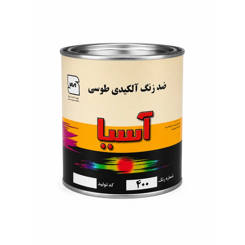 رنگ طوسی ضد زنگ آسیا مدل الکیدی حجم 946 میلی لیتر