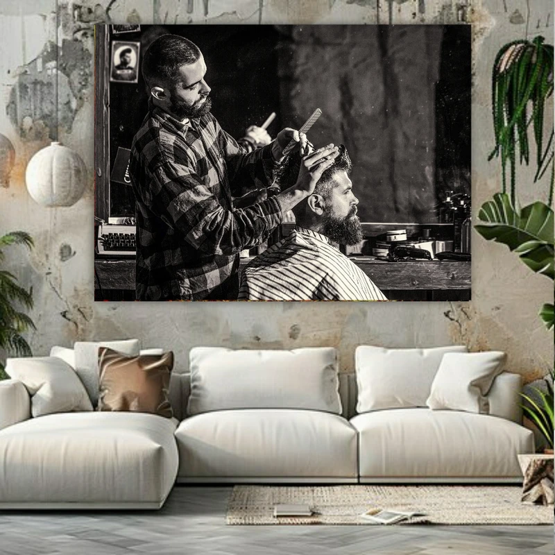 پوستر دیواری طرح آرایشگاه مردانه کد GR525