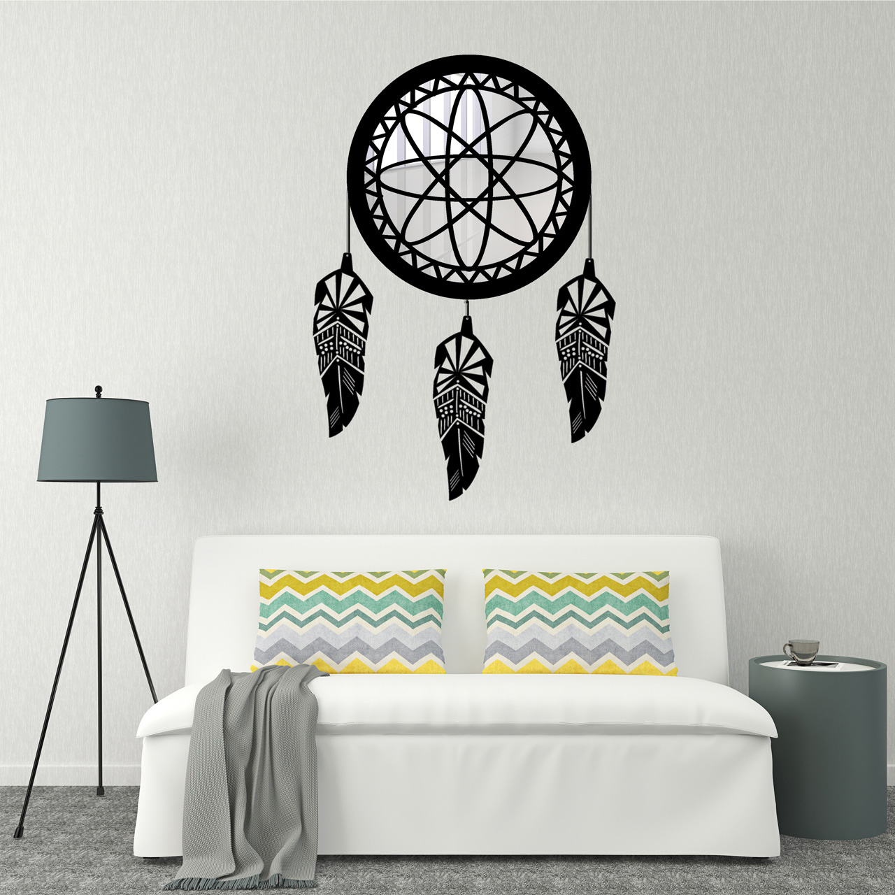 آینه دکوراتیو طرح dreamcatcher 2