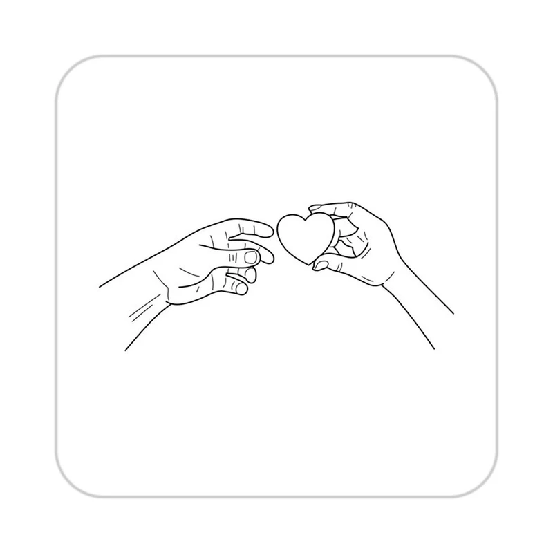 زیر لیوانی کاکتی طرح عاشقانه مدل mp37331