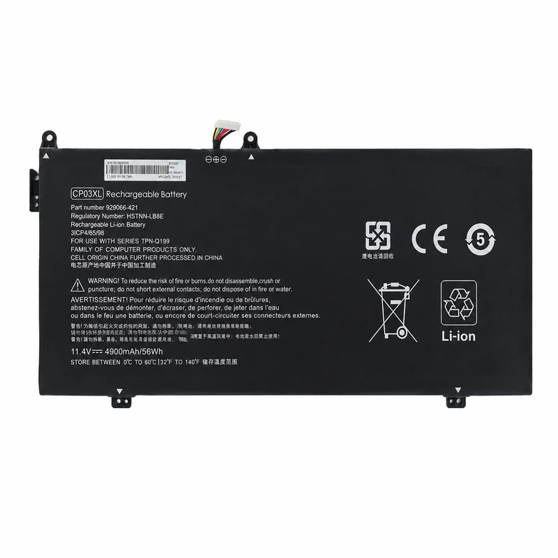باتری لپ‌تاپ 6 سلولی دابل ام مدل CP03XL مناسب برای لپ تاپ Spectre x360 13 		