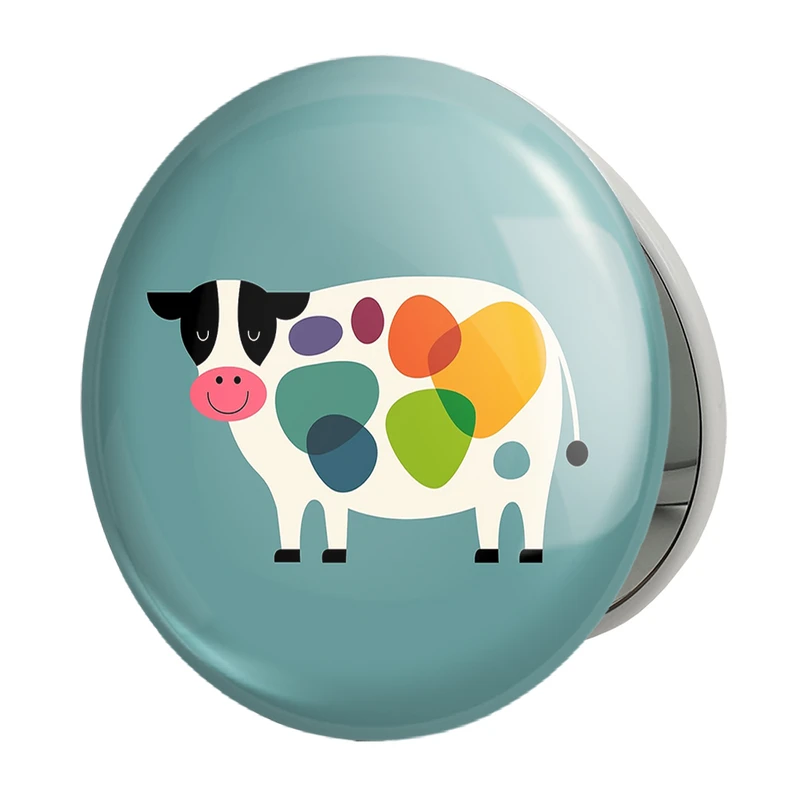 آینه جیبی خندالو طرح گاو مدل تاشو کد 5081 