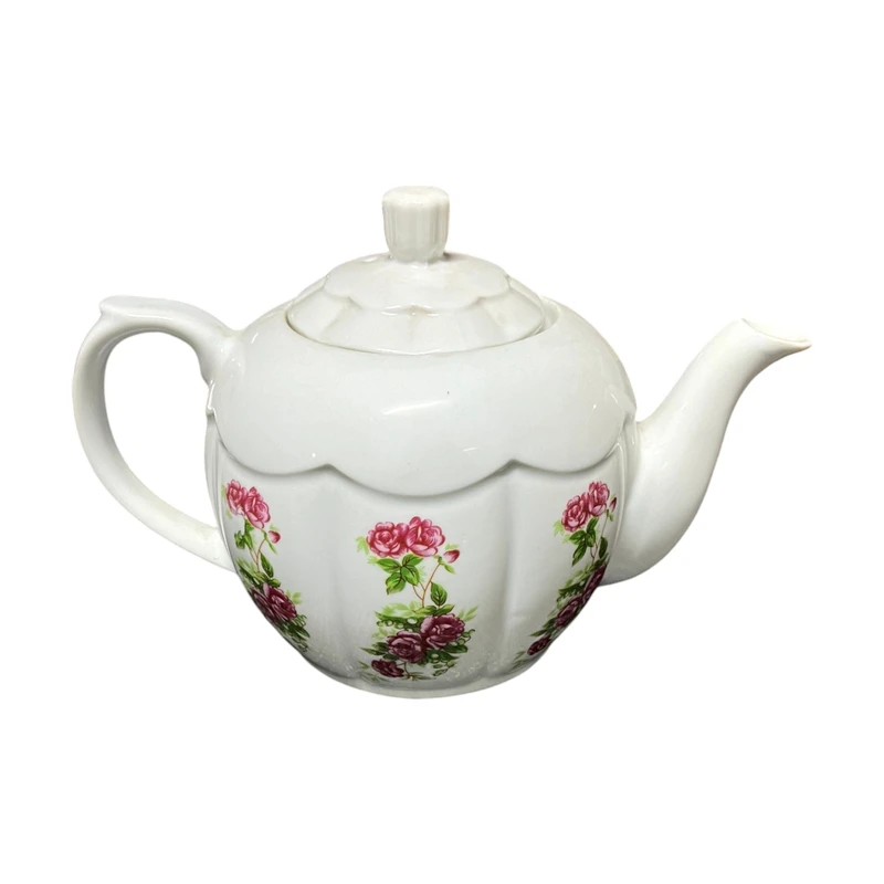 قوری مرجان مدل گلسرخی کد 76