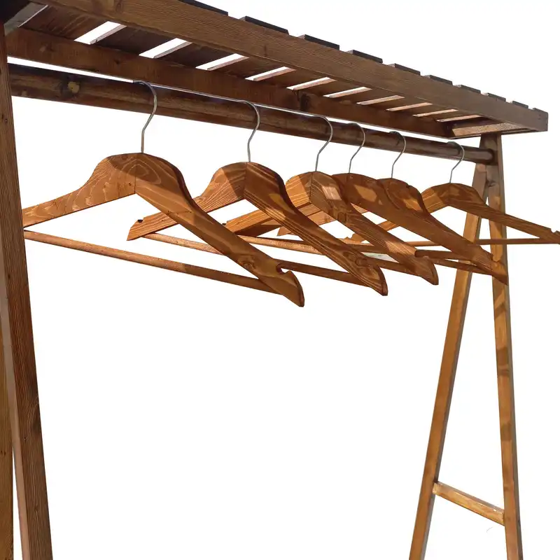 چوب لباسی مدل چوبی بسته 8 عددی