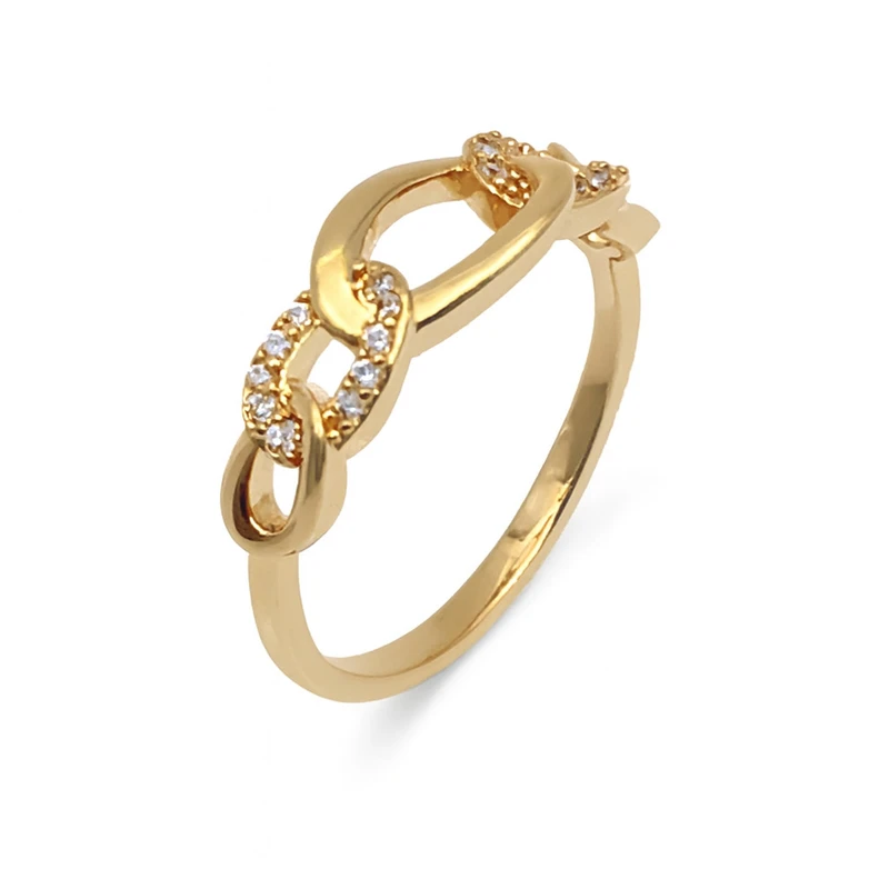 انگشتر زنانه مدل زنجیر کلاسیک کد 4273 cm 