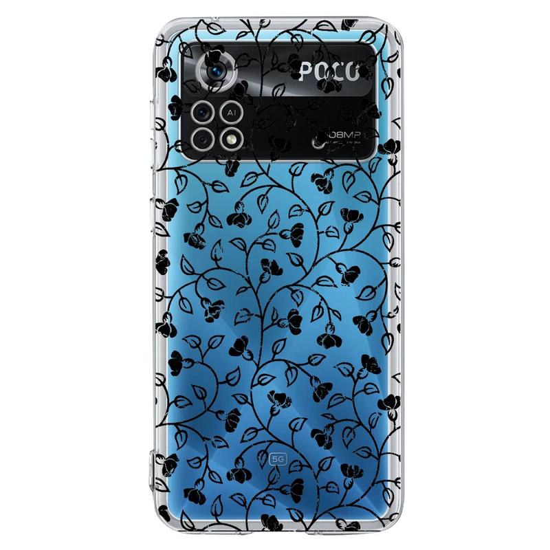 کاور مگافون طرح گل مدل C42-B مناسب برای گوشی موبایل شیائومی Poco X4 Pro 5G  