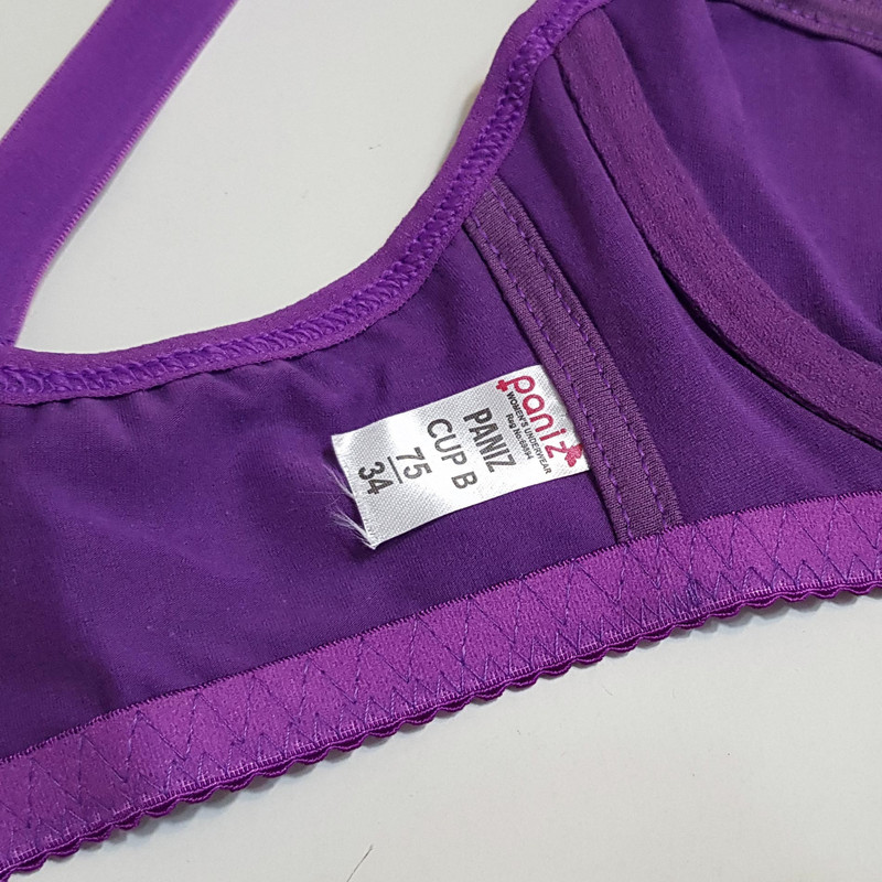 سوتین زنانه پانیذ مدل فنردار کد 22205 رنگ بنفش