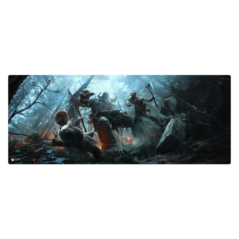 ماوس پد هومرو مدل HX253 طرح God of War سایز 40x100 سانتی‌متر